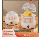 Cocedor de huevos compacto y multifuncional: Vaporera para huevos hervidos, de aguas termales y para desayuno, para uso doméstico.