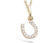 Les Trésors De Lily [N5331] - Colgante chapado en oro 'Herradura' de oro blanco - 9x8 mm oro