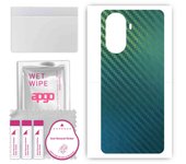 apgo Protective Skin Sticker for the back compatible with Motorola Edge 30, Wrap Film, Foil, Vinyl - Pattern Carbon Chameleon CAKA1