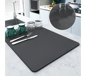 Tapetes de café absorbentes nórdicos, tapete para vajilla de Color sólido, almohadilla de secado de platos de cocina, Mantel Individual para vajilla, alfombra de suelo de secado rápido S 30 x 40cm azul