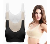 Top deportivo de realce para mujer, Sujetador deportivo sin costuras para Fitness, a prueba de golpes, para correr, Yoga, gimnasio, entrenamiento, chaleco deportivo sin espalda L beige
