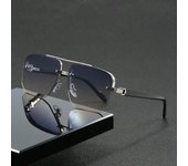 Gafas de sol estilo aviador de moda para hombre y mujer, estilo retro, de doble puente, de metal, para conducir, con protección UV400, para exteriores, semi-montura.