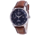 Zeppelin Atlantik Blue Dial Leather Strap Automatic 8462-3 84623 Reloj Hombre azul