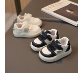 Zapatos de bebé otoño nuevo bebé suela blanda zapatos para niños pequeños zapatos de tablero casuales zapatos para niñas y niños 26 negro