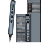 Juego de destornilladores eléctricos de precisión 68 en 1 con 64 puntas magnéticas y 5 pares de torsión ajustables para iPhone, reloj, cámara y PC.