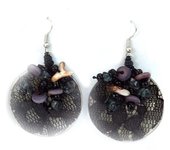 Les Trésors De Lily [R3286] - Pendientes 'Carmen' negros - 36 mm negro