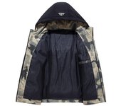 Chaqueta acolchada de algodón con capucha de invierno para hombre, chaqueta acolchada de algodón informal de marca a la moda, gruesa y cálida M blanco