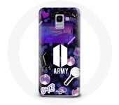 Coque pour Samsung Galaxy A8 2018 Bangtan Sonyeondan Logo BTS Et Logo ARMY I Purple You