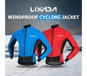 Lixada Chaqueta de Ciclismo a Prueba de Viento para Hombre Invierno Térmico Polar Polar MTB Bicicleta Montar en Bicicleta Correr XXL azul