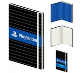 PlayStation Cuaderno a rayas A5 azul/negro