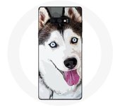 Coque pour Samsung Galaxy Note 9 Husky Blanc de Sibérie Yeux Bleus