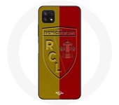 Coque Samsung Galaxy A22 5G rcl lens Logo fond jaune et rouge