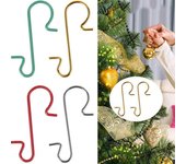 50 Uds adorno navideño soportes de gancho en forma de S de Metal colgante de bola de árbol de Navidad 3