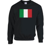 Sudadera - PIXELFORMA - Drapeau de l'Italie - Manches longues - Noir - Mixte