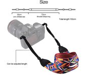 Estilo retro doble yarda de algodón patrón colorido hombro cuello correa cámara correa bolsos pulsera 9