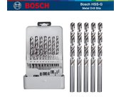 Brocas de Metal Bosch HSS-G, Kit de puntas de taladro en espiral, Kit de HSS-G de acero de alta velocidad, compatible con herramientas eléctricas de la serie Bosch GSR/GBM/GSB