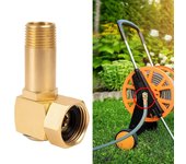 Adaptador de manguera de jardín, pieza de repuesto de latón, accesorios de carrete de manguera