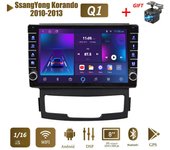 icreative Para SsangYong Korando 2010-2013 con botón perilla Android Car Radio reproductor Multimedia navegador estéreo GPS 2 Din 1 + 16GB 1+16GB