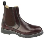 Grafters Botas Chelsea de cuero para hombre 4 UK borgoña