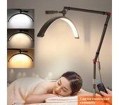 Luz de video LED de piso Andoer HD-M700X de 23 pulgadas, luz de relleno en forma de media luna de 36 W, 3200 K-5600 K, regulable UK Plug negro
