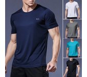 1 pieza de camiseta interior de manga corta para hombre, camiseta deportiva para hombre, ropa interior ligera de secado rápido para correr, entrenar y fitness S negro