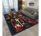 Instrumento de música Rock, alfombra estampada con guitarra eléctrica, alfombra decorativa para sala de estar, dormitorio, alfombra antideslizante para cocina y baño 40cm by 60cm