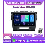 Radio de coche Android de 9 pulgadas Carplay para Suzuki Vitara 2015-2019 reproductor de vídeo Multimedia navegación GPS WIFI 2 + 32GB 1+16GB