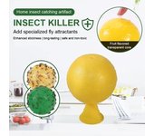 Trampas adhesivas Trampas para insectos voladores Bolas Trampa eficaz para moscas Mata moscas de la fruta Mata plantas Atrapa insectos de la fruta 1PC amarillo