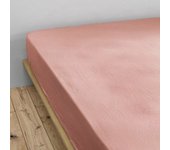 Drap housse  Gaïa  toutes dimensions  Gaze de Coton  - Gaïa Rose Pêche - 90 x 190 cm bonnet de 30 cm