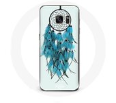 Coque pour samsung galaxy S6 edge Attrape Rêve Bleu Fond Blanc