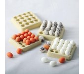 Miniaturas de casa de muñecas DIY simuladas Cultivo de imaginación compacto divertido 1:Accesorios para bandejas de huevos a escala 12 blanco
