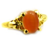 Bague 'Scarlett' orange - 8x6 mm 52 naranja