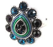 Les Trésors De Lily [N0955] - Anillo de diseño 'Sissi' azul azul