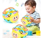 Sonajeros para bebés de 0, 3, 6, 8 y 12 meses, para recién nacidos de 1 año, pelota de goma suave para agarrar con la mano, juguetes masticables