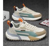 Zapatillas de deporte para hombre, de marca de lujo, informales, nuevas zapatillas deportivas transpirables de malla para correr para hombre, zapatillas de plataforma con cordones, tenis masculino 39 beige