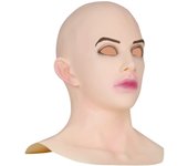 Máscara de travesti de silicona realista para mujer, disfraz de Halloween, disfraz 32*25*5cm