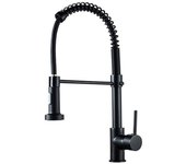 Grifos mezcladores para fregadero de cocina con caño giratorio de 360 ​​°, grifos de latón negro para fregadero de cocina, Palanca única, grúa de agua fría y caliente plata