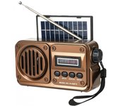 Altavoz Bluetooth de alta calidad con tarjeta de graves insertable y energía solar, búsqueda automática de canales de radio FM negro