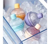 Molde para hacer bolas de hielo, molde para hielo de whisky, bandeja de silicona para cubitos de hielo, molde de hielo esférico de 2,4 pulgadas para cócteles de whisky ZPG 6.7*8cm azul