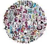 70 pegatinas de dibujos animados japoneses de secundaria para decorar la carcasa del teléfono móvil, la taza de agua, la maleta y el frigorífico blanco
