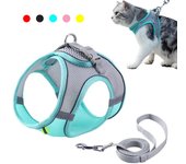 Arnés y correa ajustable para gatos, collar para bulldog francés, chaleco para cachorros, chihuahuas, correa para caminar al aire libre. XXS  0.5-1.5 kg