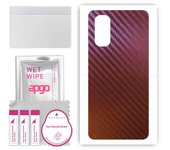 apgo skin sticker film foil vinyl for the BACK compatible with Oppo Reno4 Pro 5G, scratch-resistant, easy to install - Carbon Chameleon CAKA5