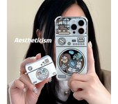 Funda Zhitai con espejo de dibujos animados para iPhone 14 Pro y AirPods AirPods Pro 2nd Gen