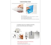 Espejo de ducha para afeitar, espejo colgante de pared para baño sin niebla con ganchos para afeitadora, portátil, sin niebla plata