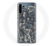 Coque pour Huawei P30 Pro Game of Thrones Saison 8 Le Trône de Fer Affiche Personnages Fond Gris