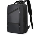 Mochila impermeable para hombre, mochila informal de negocios para ordenador, bolsa para ordenador portátil de 15,6 pulgadas, mochila de viaje antirrobo con luz trasera para hombre negro