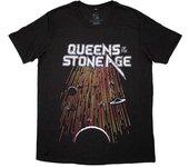 Camiseta unisex para adultos con lluvia de meteoritos de Queens Of The Stone Age L negro