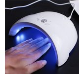 Lámpara LED UV de 18W, secador de lámpara de uñas, lámparas de barniz de Gel de esmalte de uñas 30/60/90s blanco