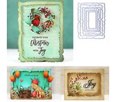 6 unids/set marco rectangular rasgado troquel de corte de Metal para álbum para recortes de fotos DIY