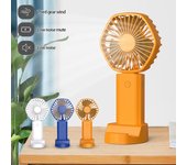 Ventilador de mano, ventilador de refrigeración, ventilador de escritorio recargable por USB, enfriador de aire de bajo ruido para estudiantes, mini ventilador de bolsillo pequeño blanco